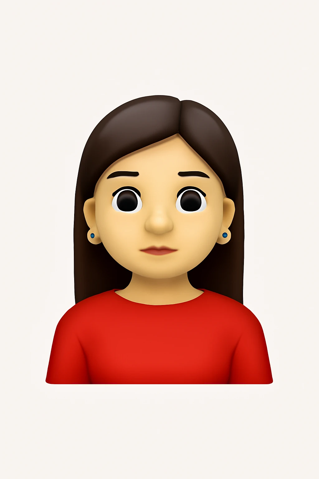 A 3D Apple-style emoji of a generic human character inspired by the uploaded image, simplified and stylized, keeping clothing, pose, and colors similar, but with a neutral and cartoon-like face (no realistic likeness). Smooth glossy finish, soft shadows, high-quality render, minimal background emoji
