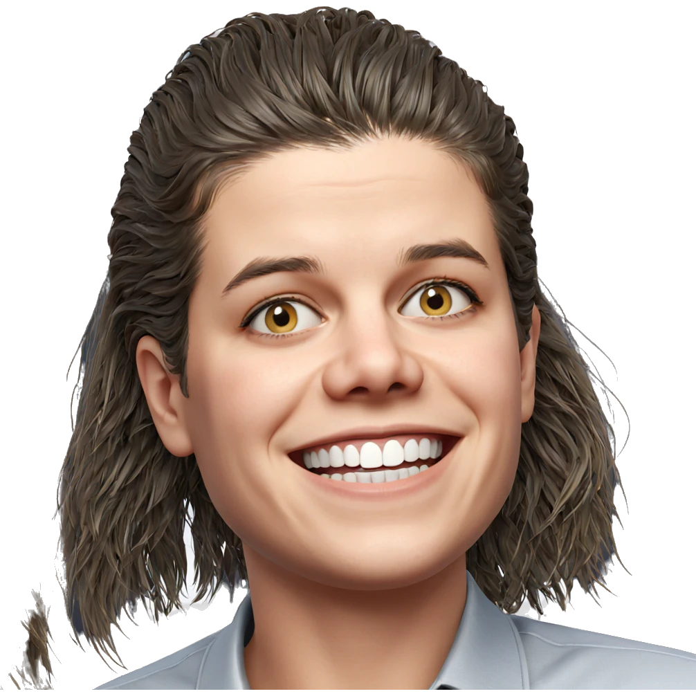 smiling girl with brown hair emoji