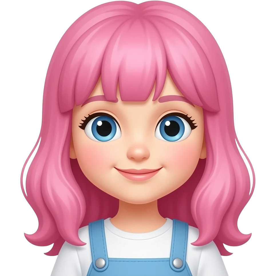 Pembe sevimli bir kiz emoji