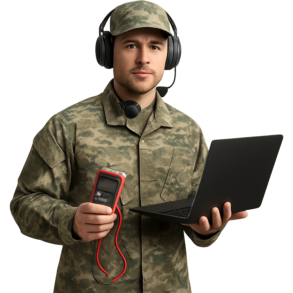 A technician in military uniform emoji