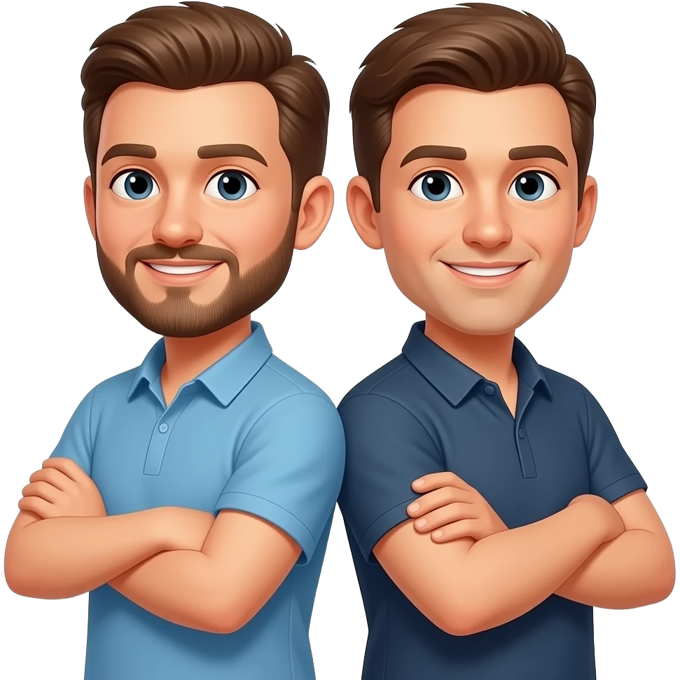 -two-men-standing-back-to-back-and-support-each-other emoji