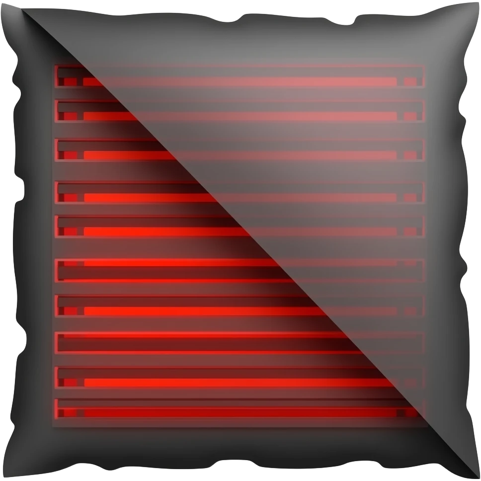 black sauna blanket with red  horizontal heating pads emoji