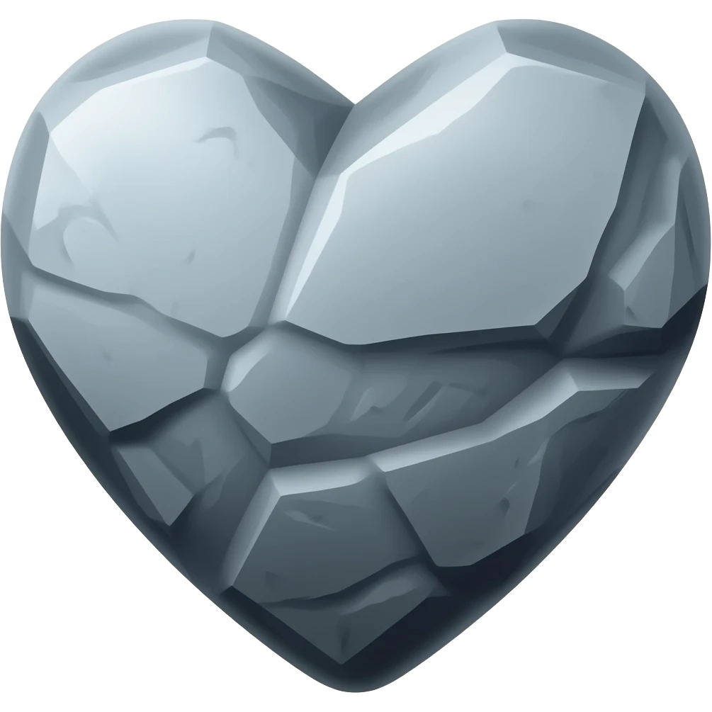 Corazón de piedra emoji