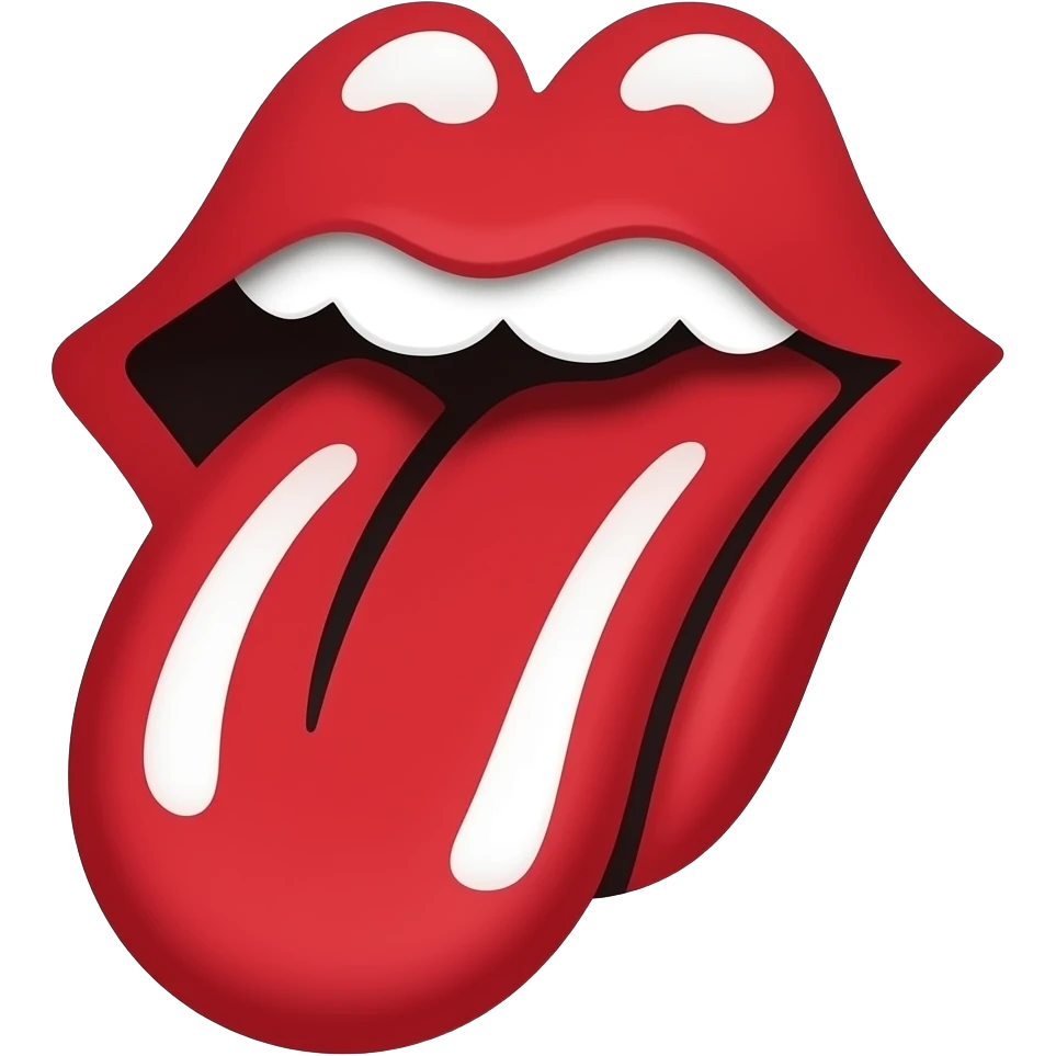 Lengua de los rolling stones emoji