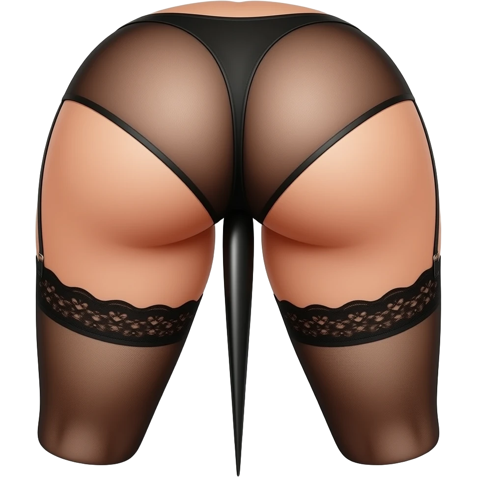 A Dolinatrix with a big black strapon between her legs emoji