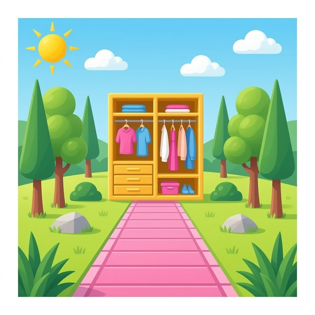 yellow  pink   walk way on walking closet area inspired by Barbie colour palette emoji