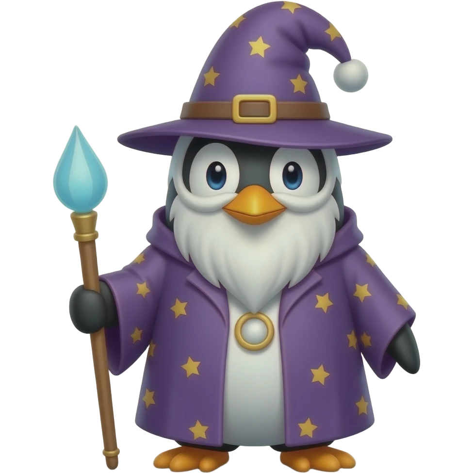 Penguin Wizard emoji
