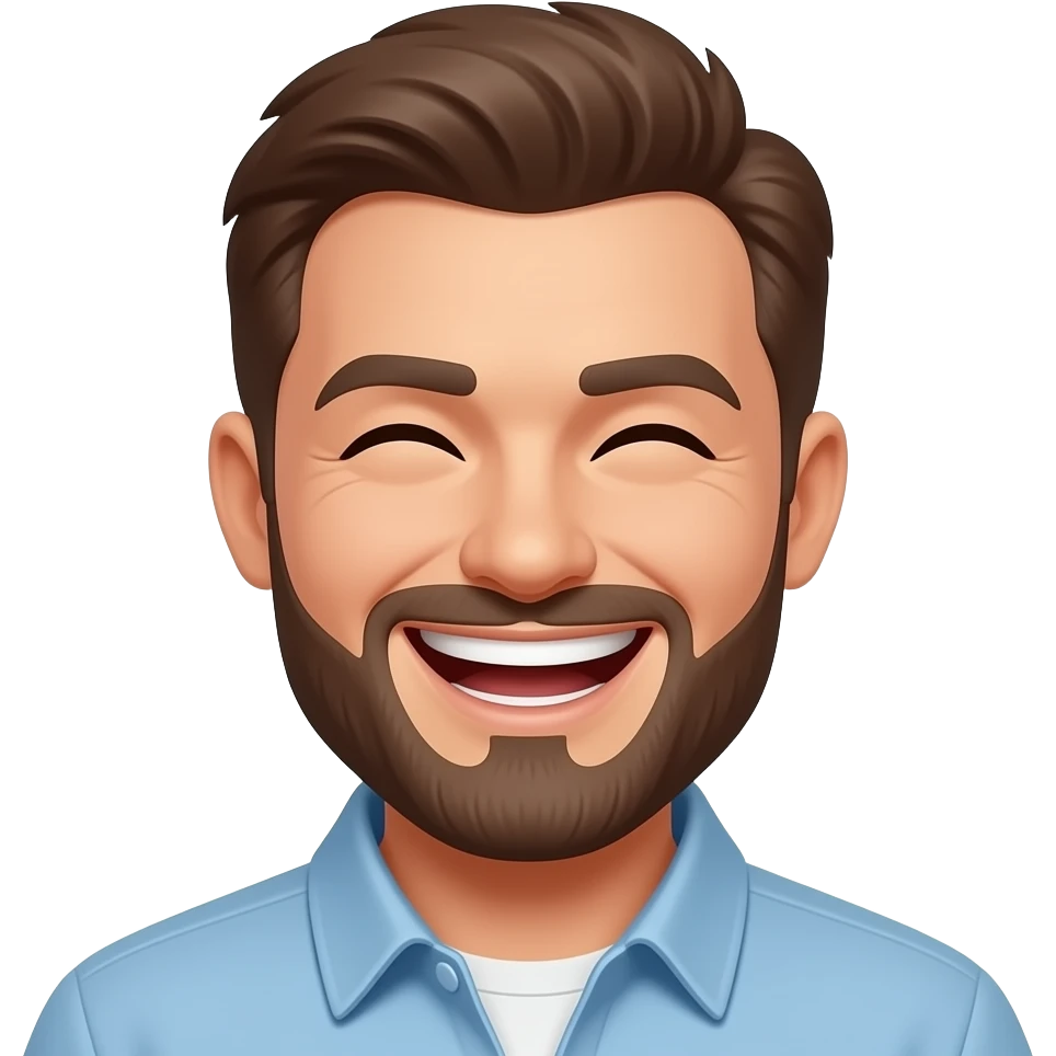 Hombre riéndose emoji