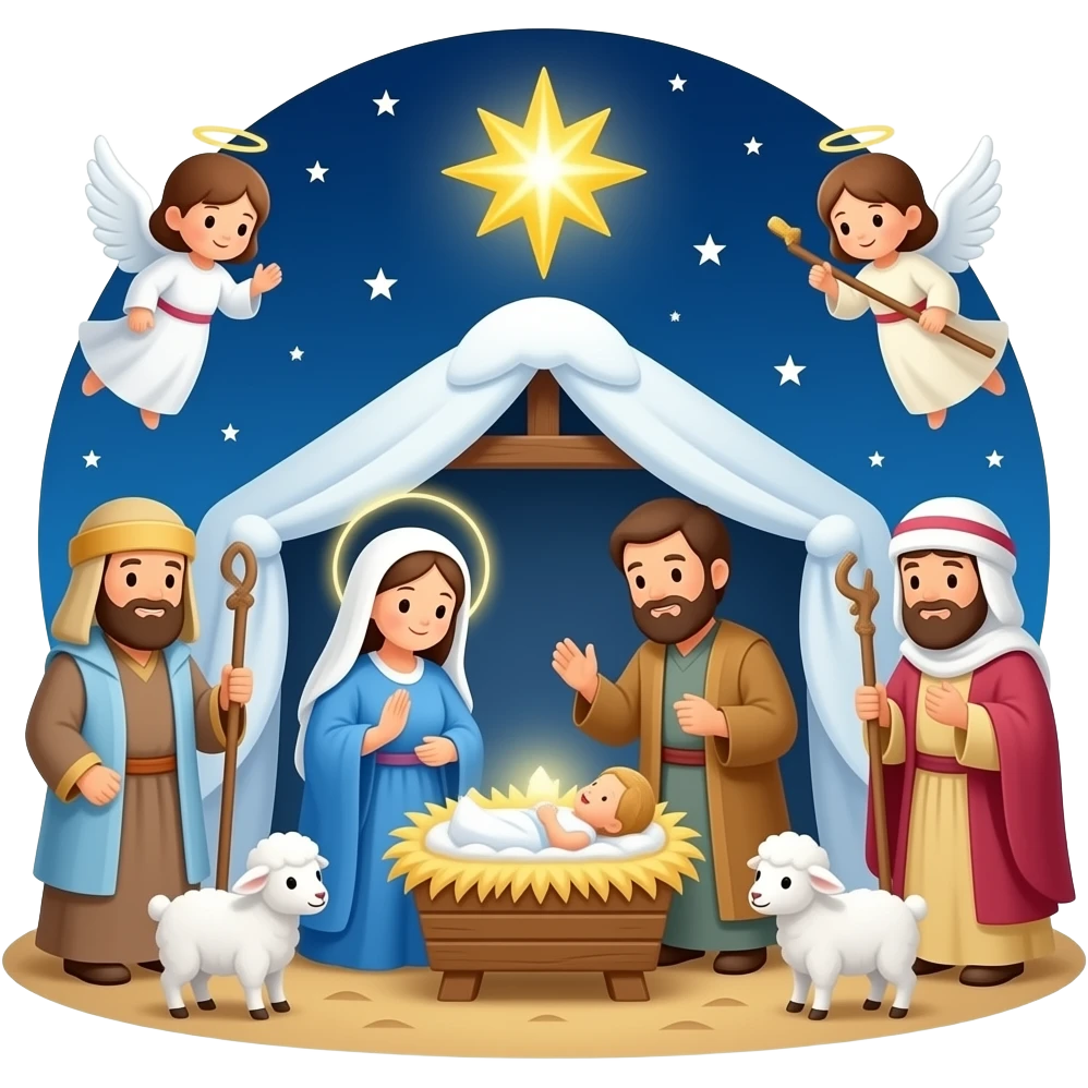 The birth of Jesus emoji