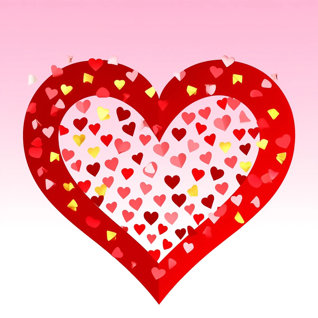 heart with confetti pattern emoji