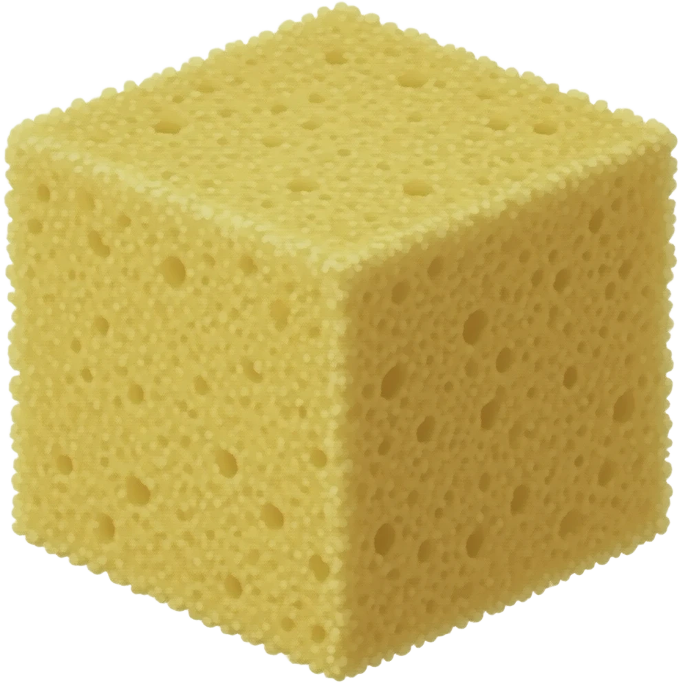 plain  yellow sponge cake in cube shape with no holes emoji