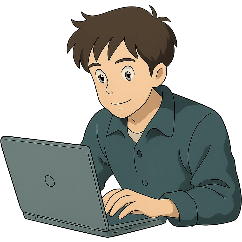 guy using laptop emoji