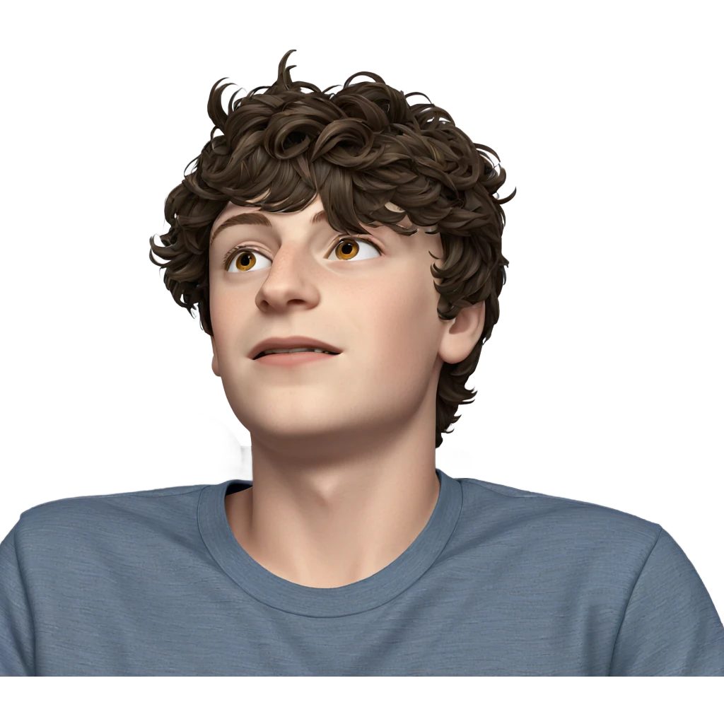 casual portrait of a boy emoji