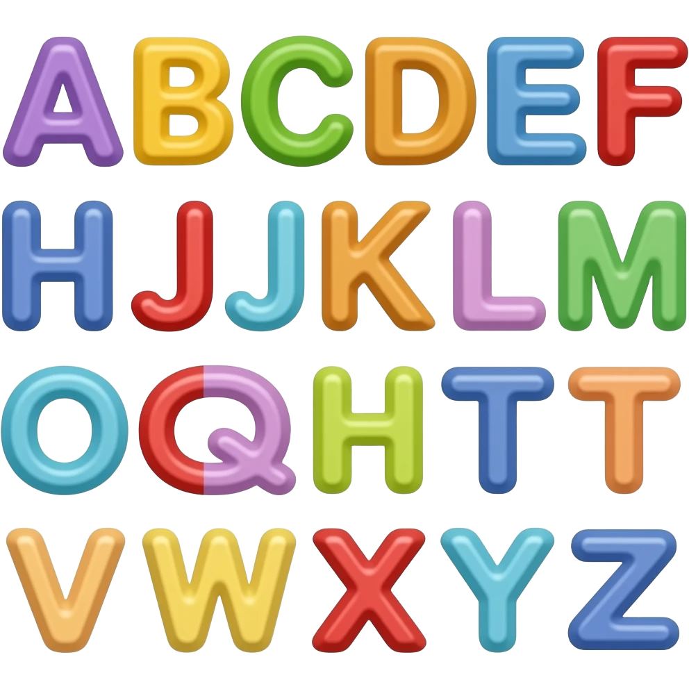 Toys Abcdefghijklmnopqrstuvwxyz a-z emoji