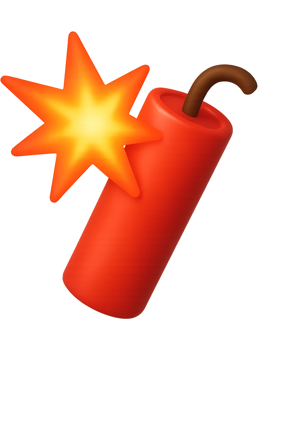EMOJI STILE IPHONE 3D DI unA dinamite CHE SCOPPIA emoji