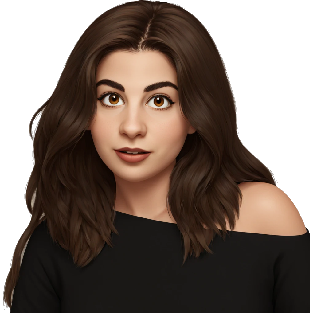 brown haired girl portrait emoji