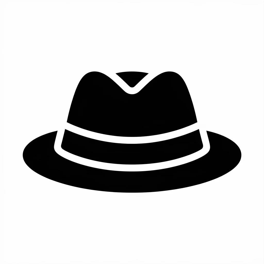 Hat icon black silhouette emoji