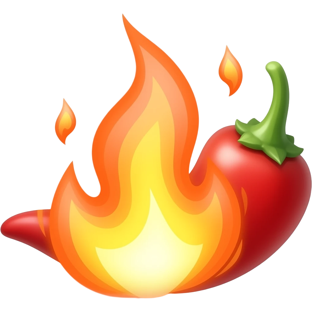 Magical fire pepper emoji