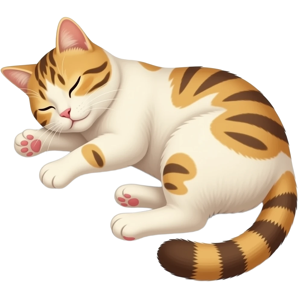 A cat is sleepy emoji