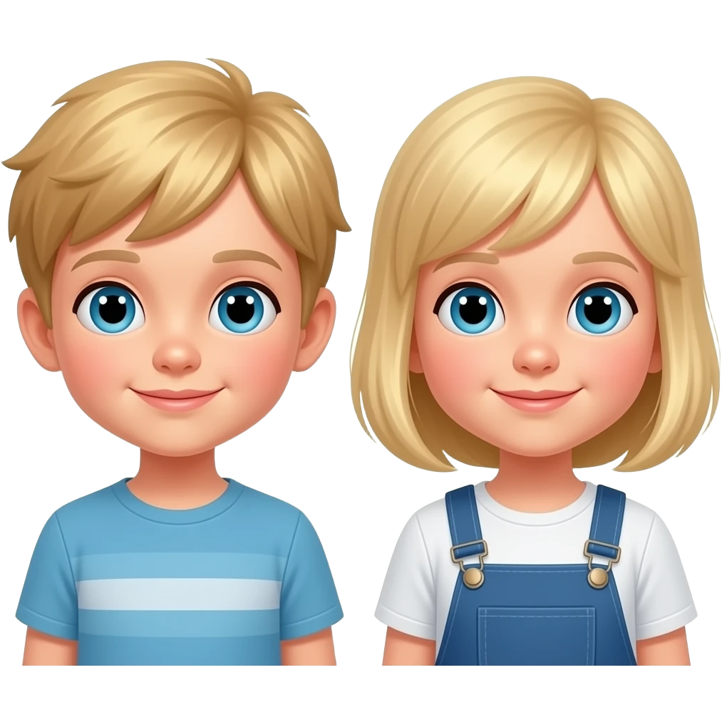 igual pero amb cabell rubio els dos nens emoji