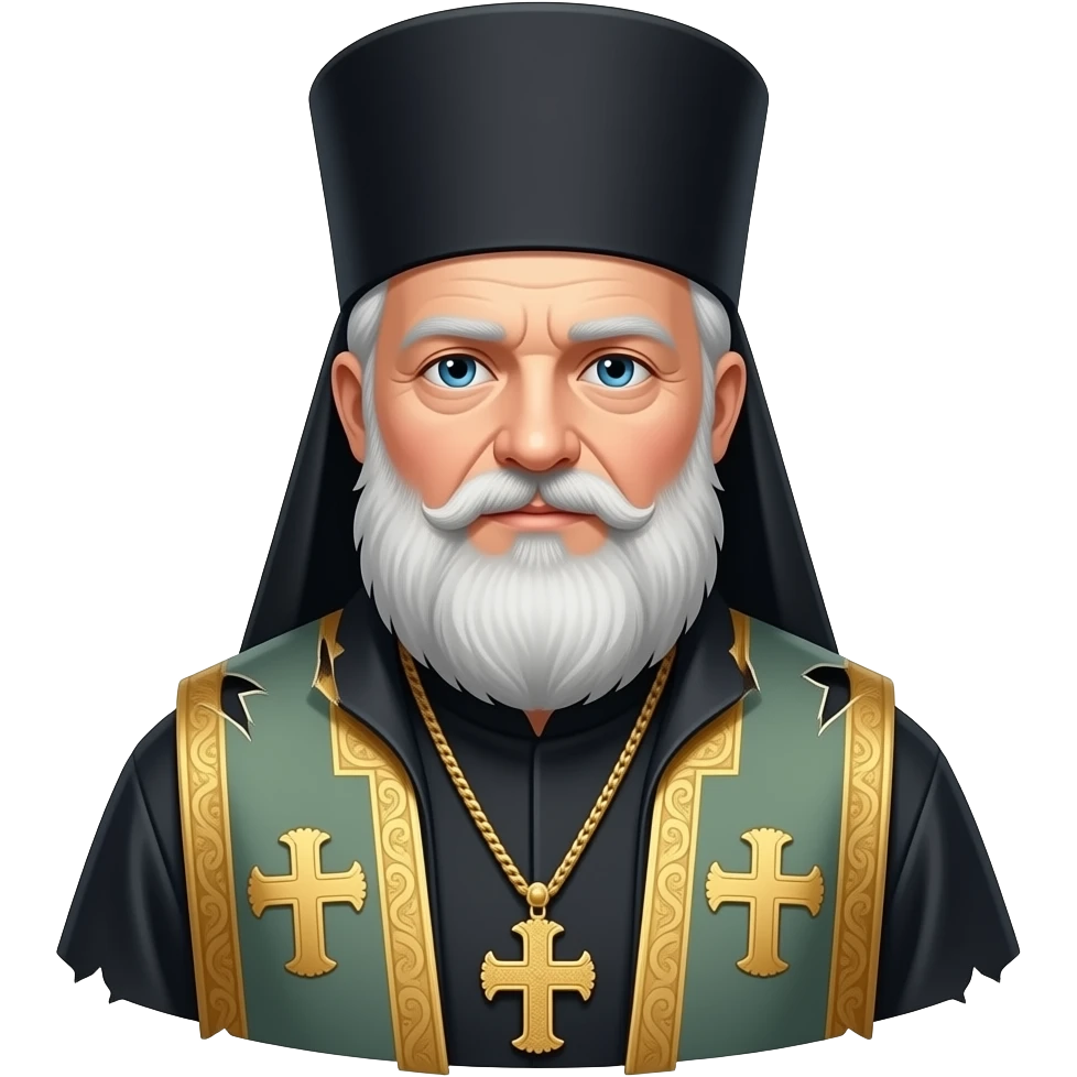 Patriarch Kirill in torn clothes emoji