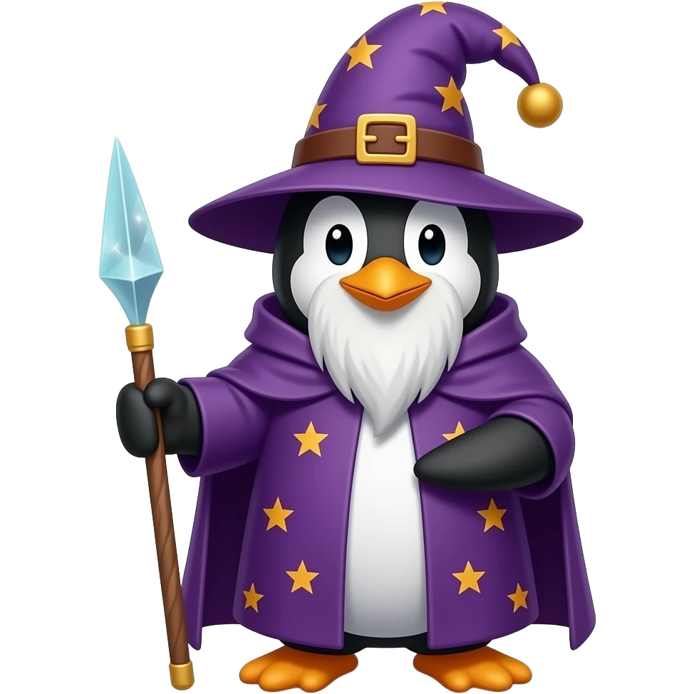 Penguin Wizard emoji
