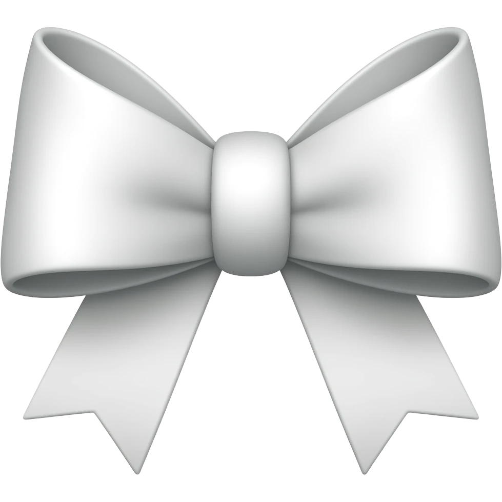 fiocchetto bianco come 🎀 emoji