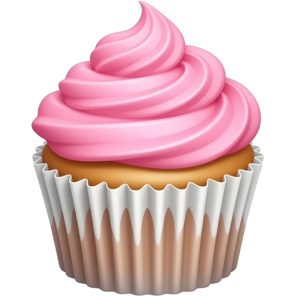 Cupcake with pink icing emoji