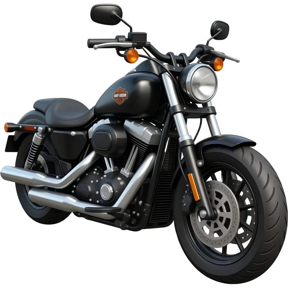 black Harley Davidson emoji