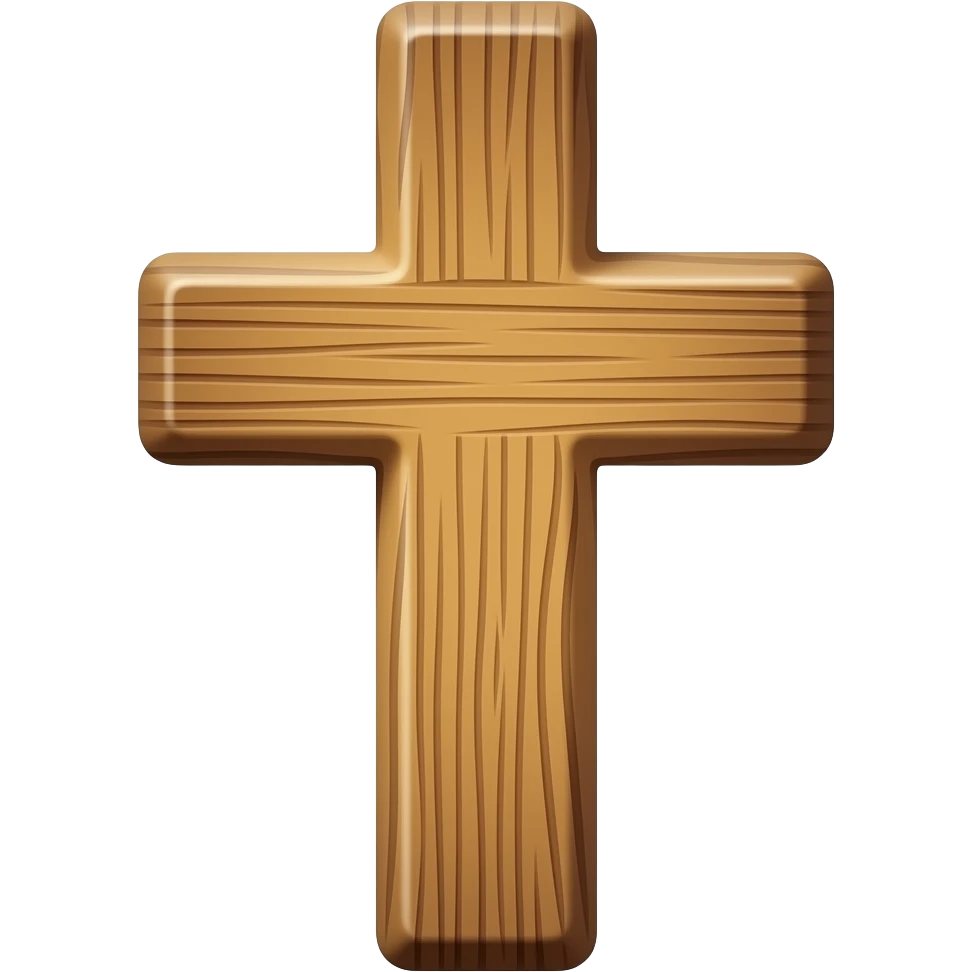 Wood cross emoji