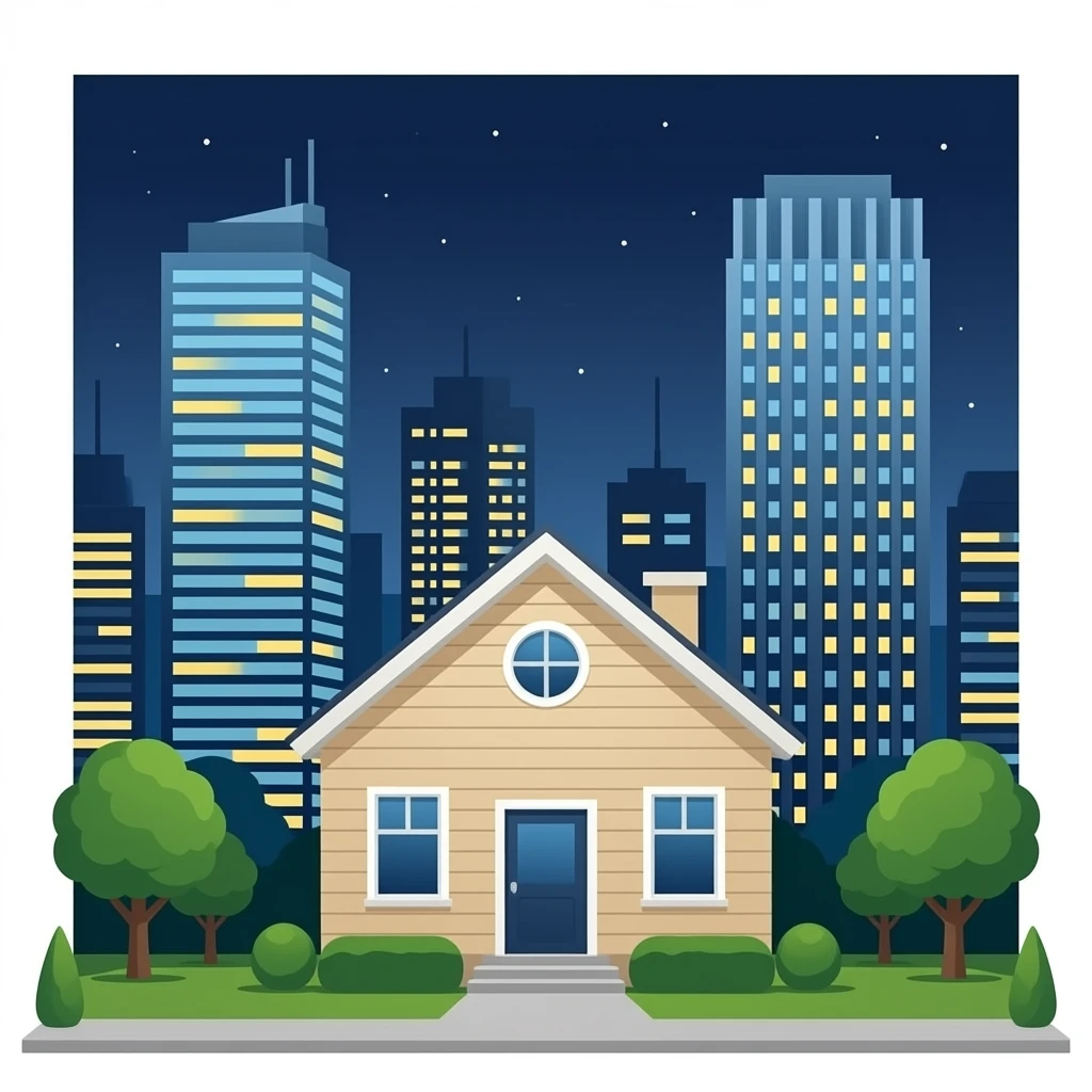 house, tall office building on a plain background, no sun, no moon, no foliage, no trees, no clouds, remove trees emoji