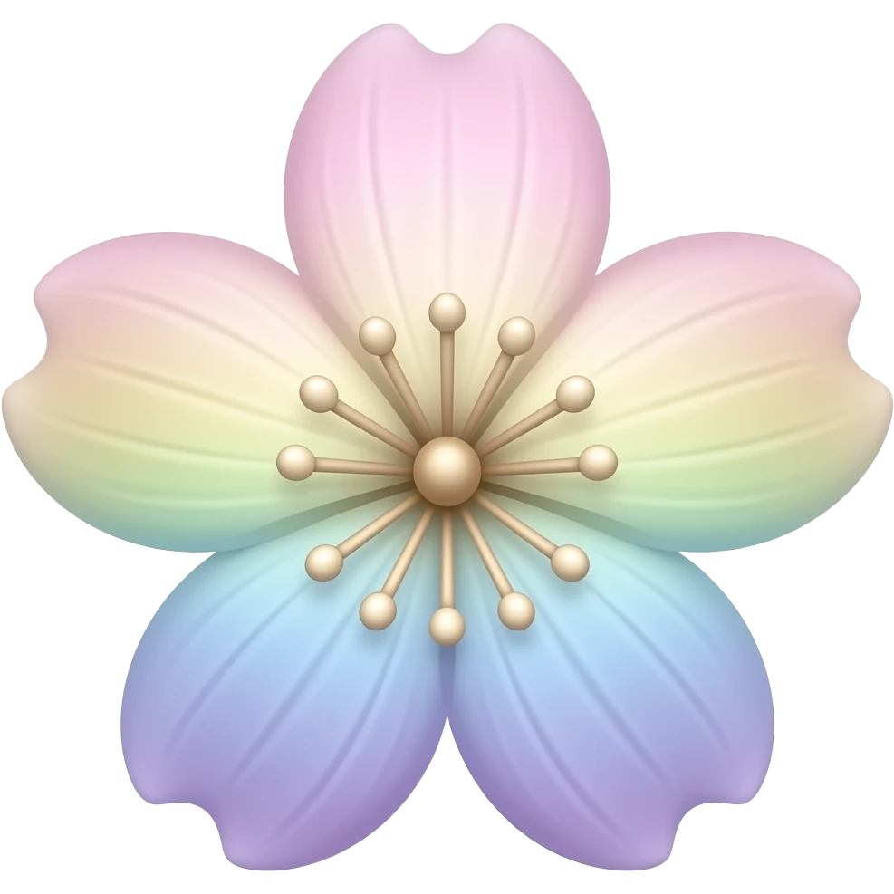 Sakura flower rainbow pastel emoji