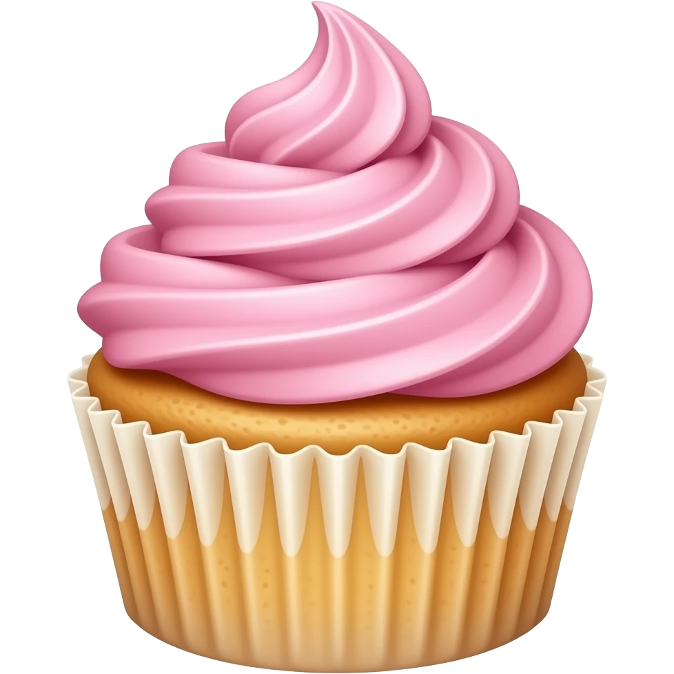 Cupcake with pink icing emoji