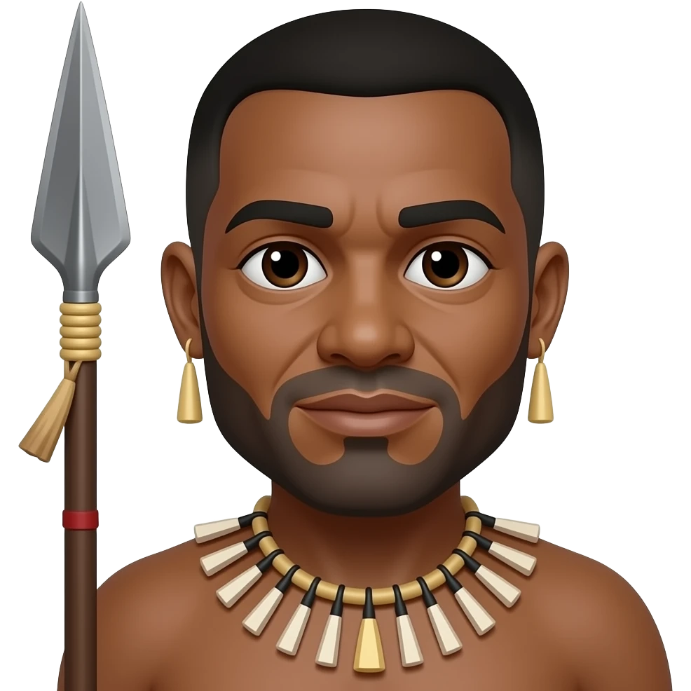 Tribal Vanuatu Chief with spear emoji