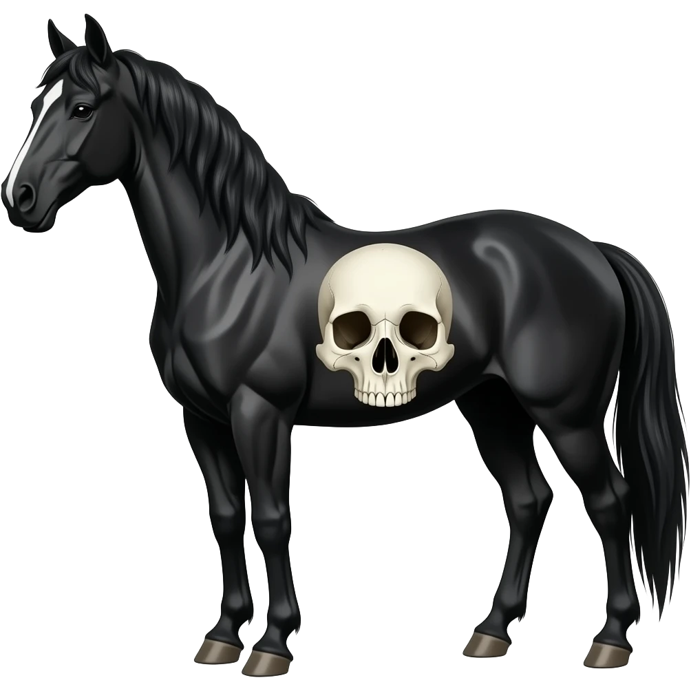 💀🐎black horse emoji