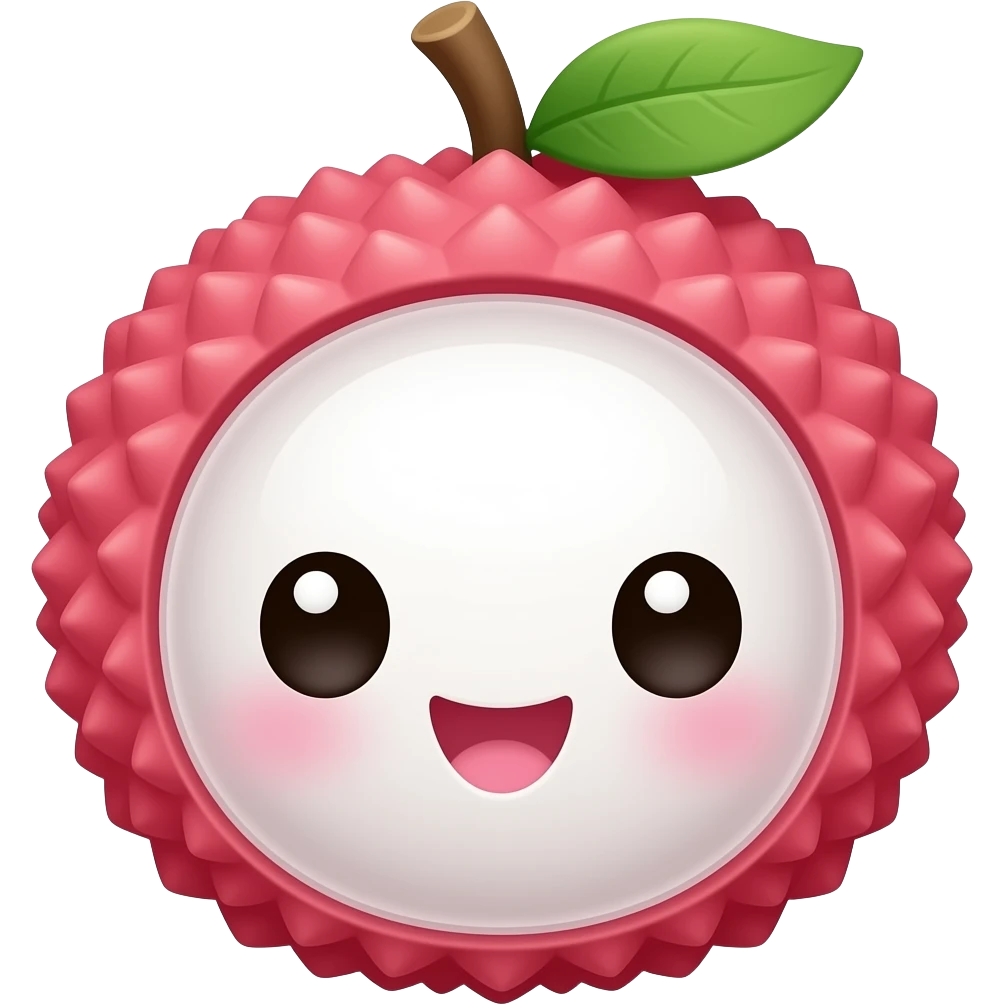 Kawaii lichi emoji