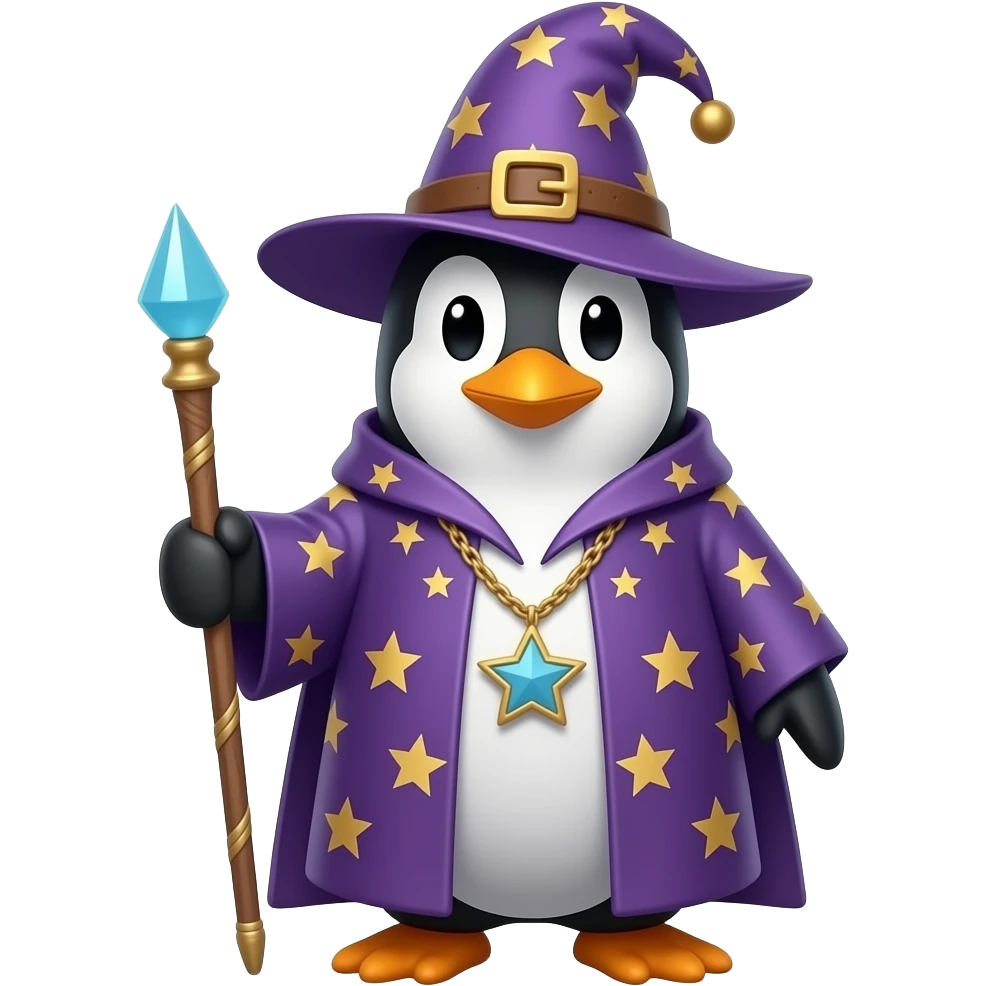 Penguin Wizard emoji