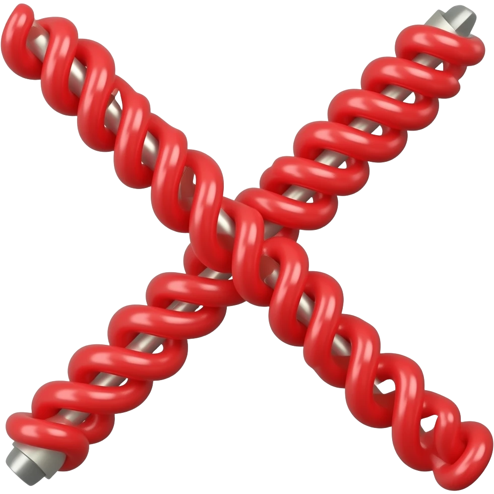 A red curling iron. emoji