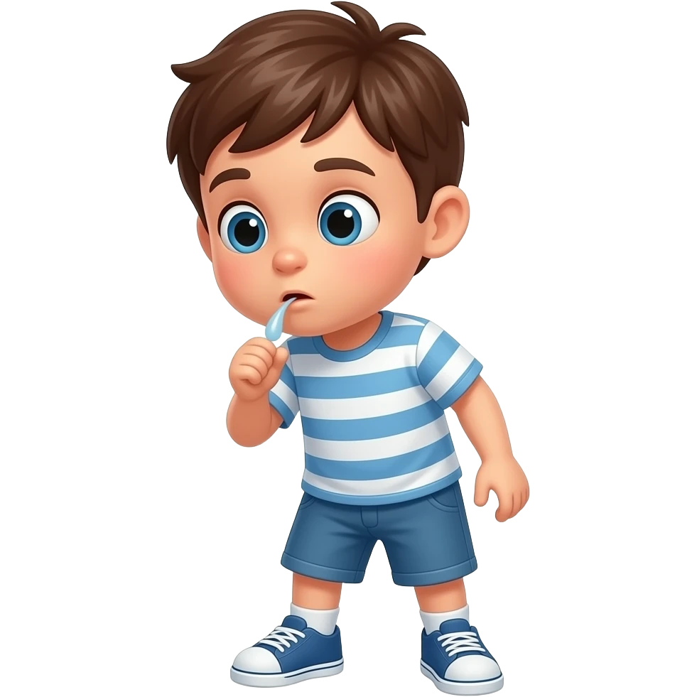 Kid boy full body peeing emoji