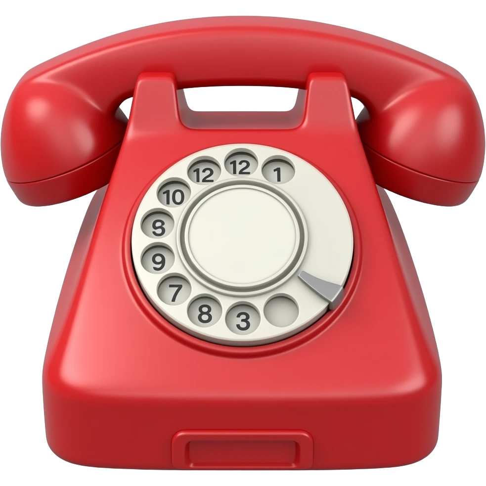 red old phone emoji