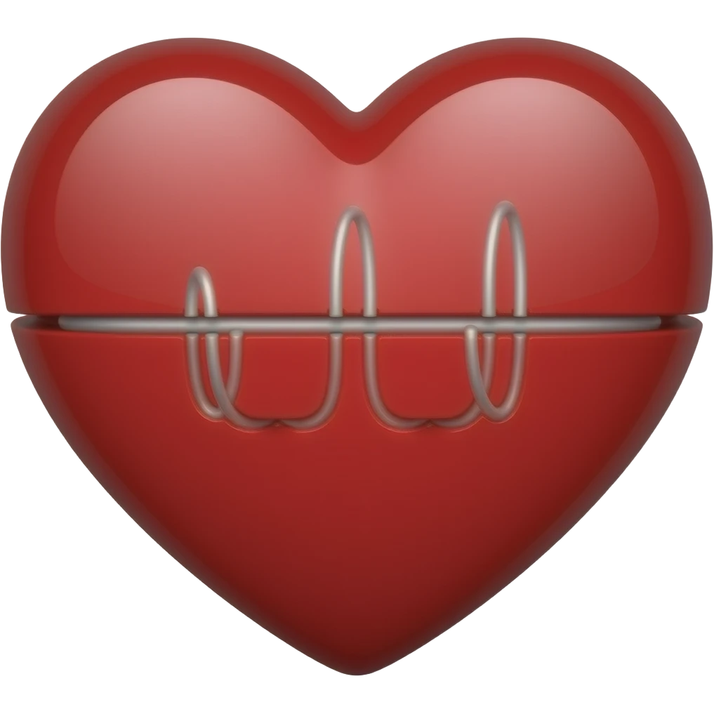 Cœur avec 3 stents emoji