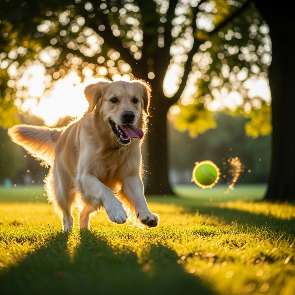 happy dog running after ball emoji