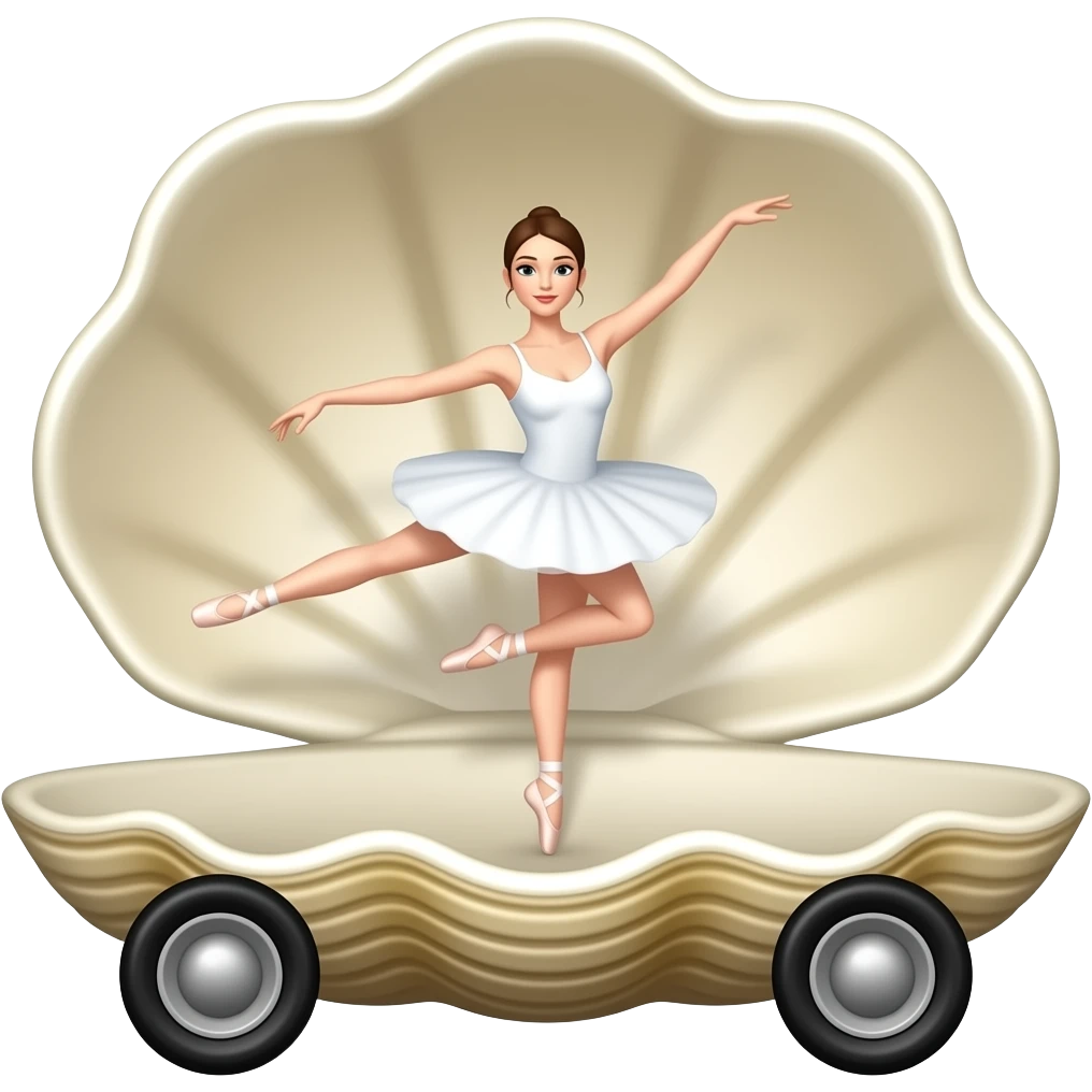 Ballet clam truck emoji