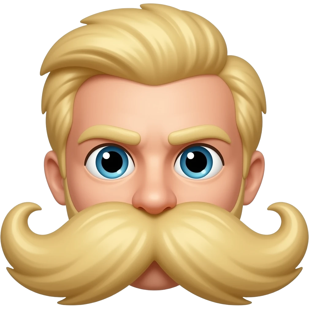 Blonde Mustasch png emoji