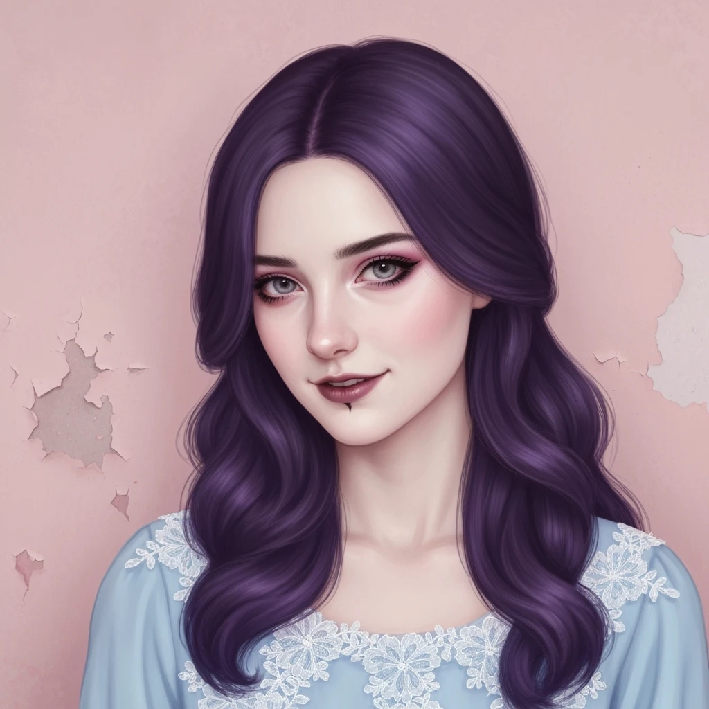 pastel goth profile picture, cute, expressive, minimal, variation 2 emoji