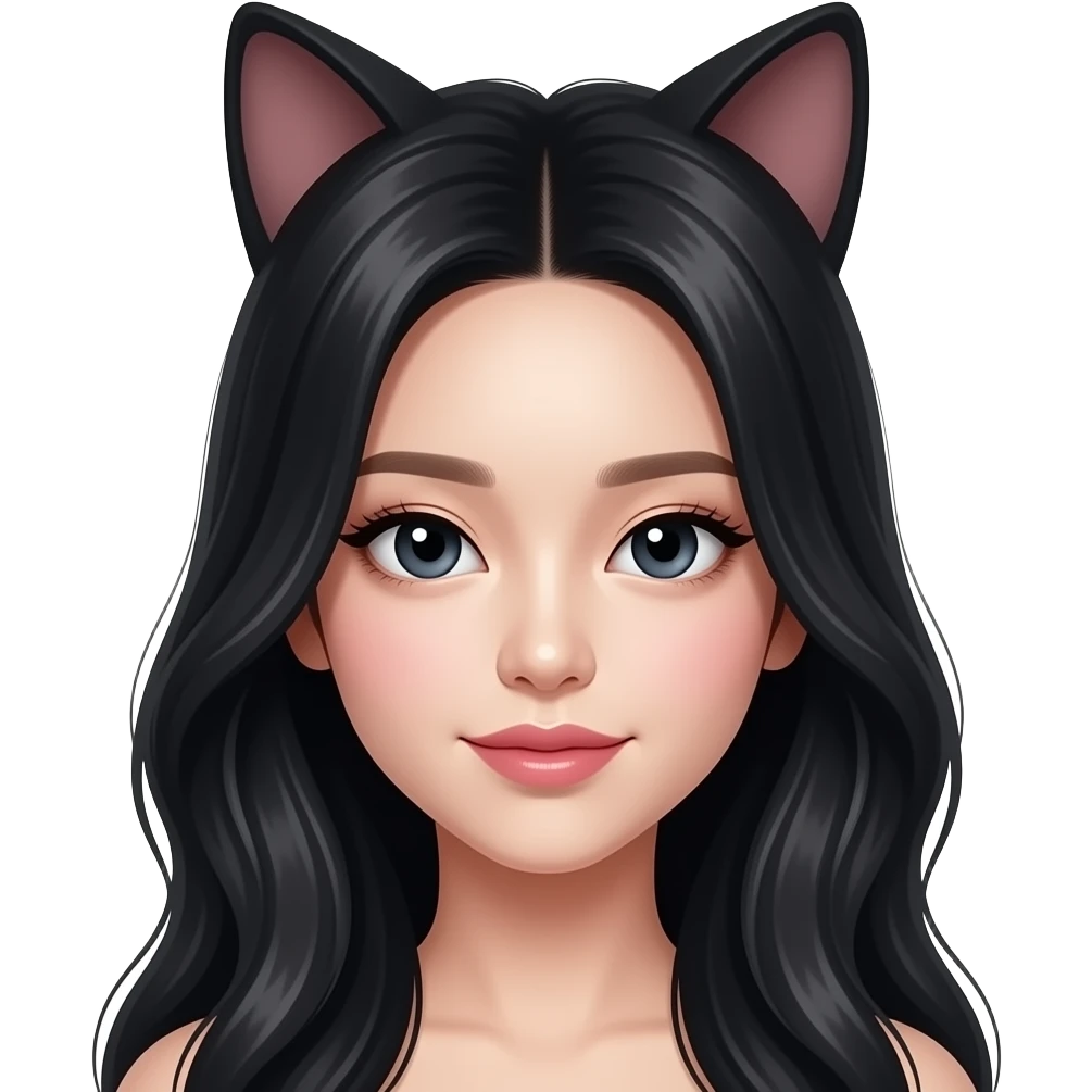 Haerin. Had cat eyes. Black hair. Looks like a cat, pretty beautiful amazing kpop idol emoji