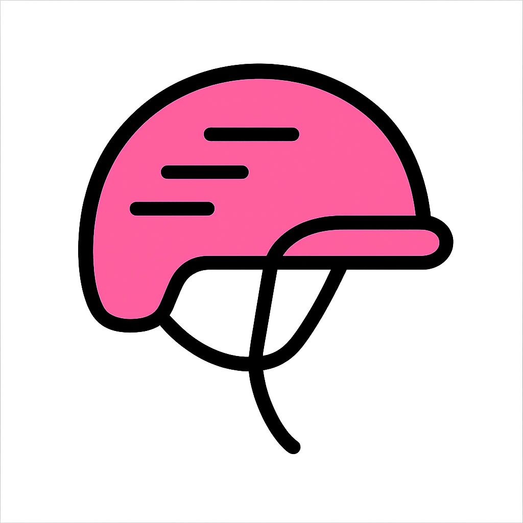 a pink helmet emoji
