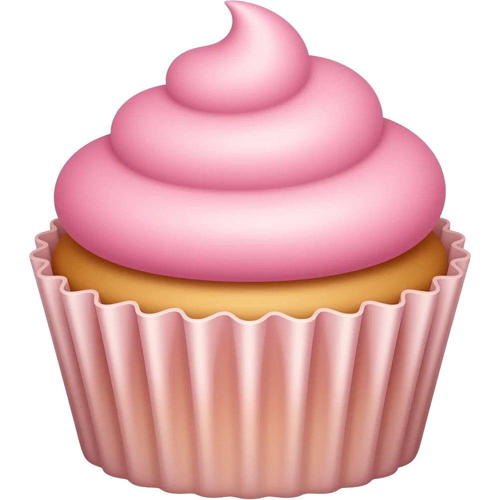 Cupcake with pink icing emoji