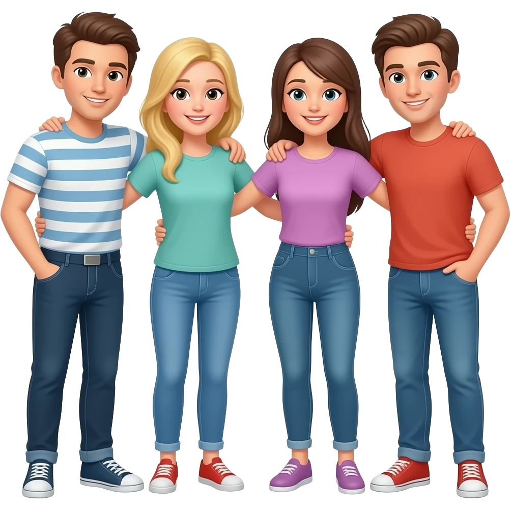 apple style emoji with friends taking a picture on top of each other emoji