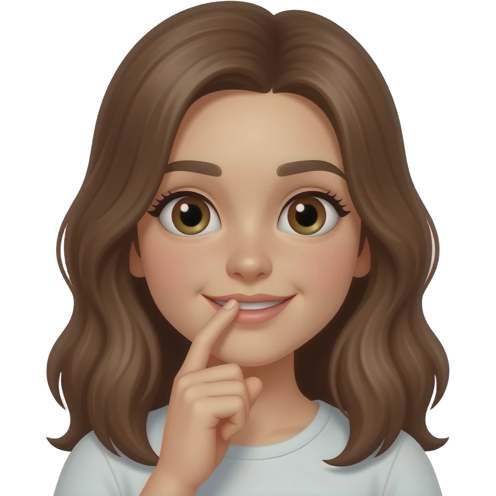 Créer un emojis amoureux avec un doigt dans la bouche il faut que se soit une fille stp emoji